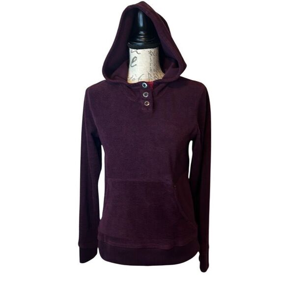Horny Toad Purple Fleece Pullover Hoodie. Snap front Pockets Sweatshirt S - Picture 1 of 10